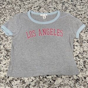 Full Tilt Gray Tee with Blue Accents